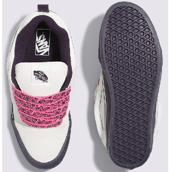 NIB - Vans Knu Skool Pop Outsole  Skate Shoe, Cream/ Purple (VN0009QCPRP) - Picture 3 of 15